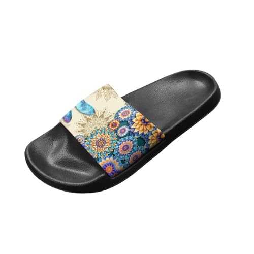 Forchrinse Vintage World Map Print Unisex Shower Slippers Causal Slip on Slide Sandals Open Toe Home Slippers for Women Men2