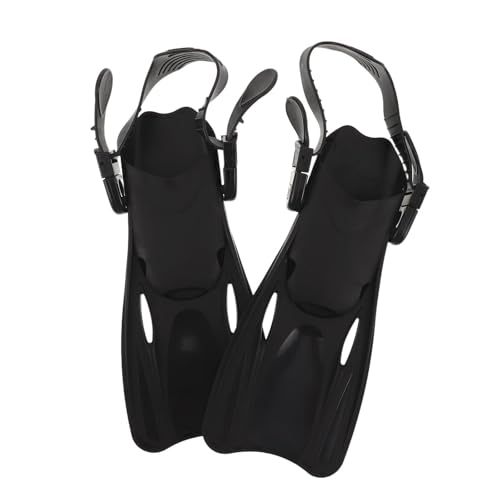 VINTORKY 1 par de Aletas de Entrenamiento Ajustables para niños, Aletas Cortas para Nadar y Hacer Snorkel, diseño cómodo de talón Abierto para Piscina, Playa o Actividades de Buceo.
