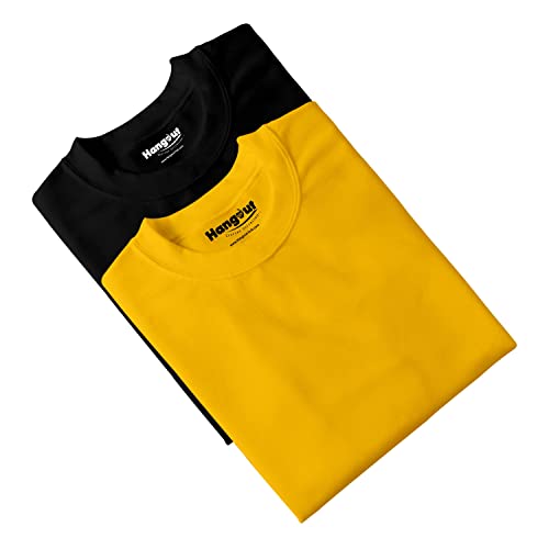 Image of Hangout Hub HH95 Tshirt for Womens | Regular Fit | Super Combed Cotton Women T-Shirt | Solid Plain Tees | Round Neck T Shirt | Half | Pack of 2 | 3 | 4 | 5 | 6