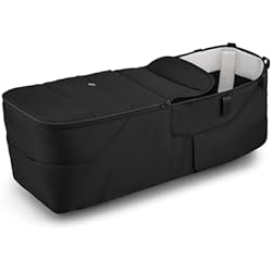 Bugaboo Donkey 6 Twin Bassinet Fabric | Complete Twin Bassinet Set for Side-by-Side Double Stroller Conversion | Organic Cotton Lining - Heritage Black