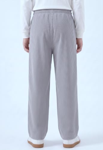 Image of Lymio Junior's Pants for Boys | Relaxed Fit Casual Baggy Corduroy Trousers | Boys Wide Leg Streetwear (SSK-08-10)