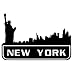 Autoaufkleber Vinyl Aufkleber New York Motorrad Dekoratives Zubehör30x20 Cm