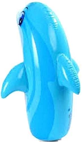 Image of Dolphin Hit Me Inflatable Toy for Water Filled Base BOP for Toddlers PVC Punching Bag for Kids(Multi Color)(1 PIS)