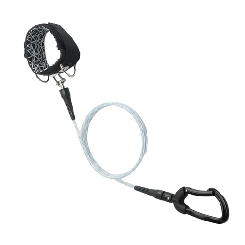 Lanyard d'apnée bleu avec câble en acier robuste pour la plongée sous-marine