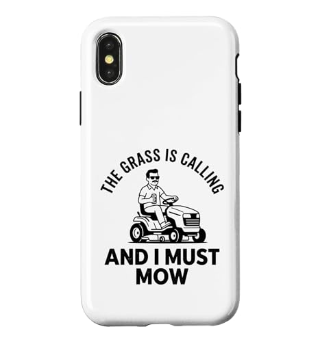 The Grass Is Calling And I Must Mow Riding Mower dad ���[���A �X�}�z�P�[�X iPhone X/XS �p