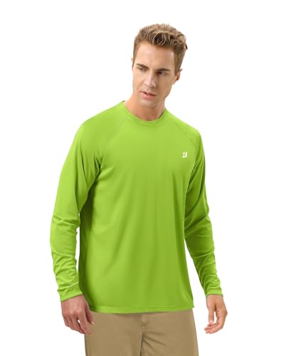 Image of Roadbox Mens UPF 50+ UV Sun Protection Shirts Outdoor Long Sleeve SPF Rash Guard for Fishing Hiking Swimming Running
