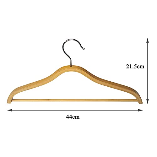 Cintres en bambou renforcé 44cm lot de 10 antidérapants sans bosses pour suspendre vos vêtements - 6