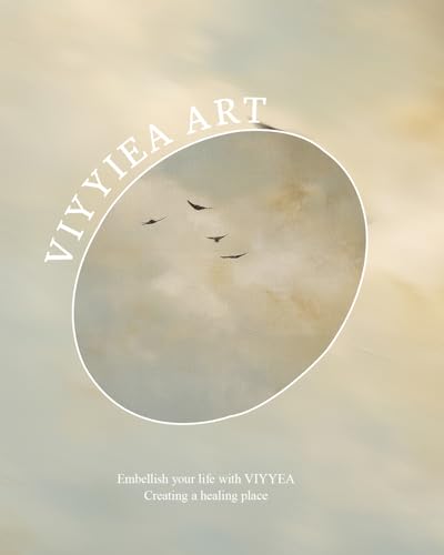 Image of VIYYIEA Vintage Gold Framed Wall Art for Living Room,【Above The Clouds】-(10L x 8W)