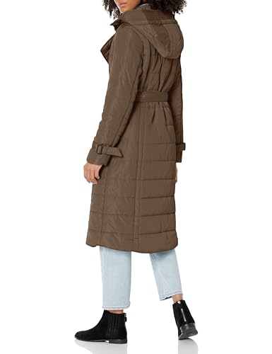 Kenneth Cole Women's Belted Puffer Trench Coat2