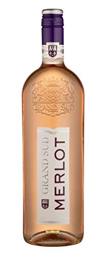 Grand Sud - Merlot Rosé aus Süd-Frankreich - Sortentypischer Trocken Roséwein (1 x 1 L)