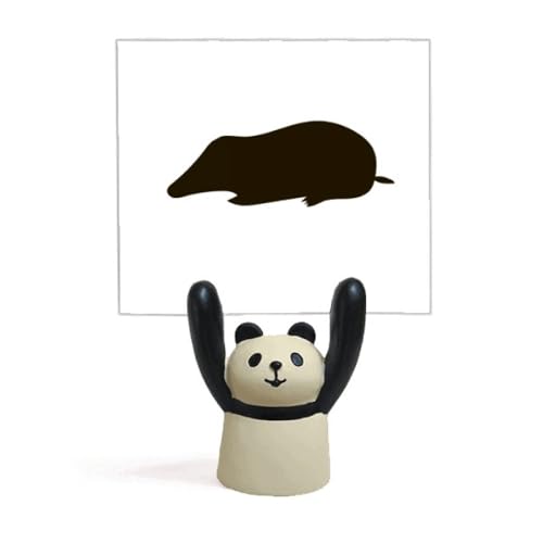 Support pour mémo panda noir : ne perdez plus vos notes importantes sur votre bureau