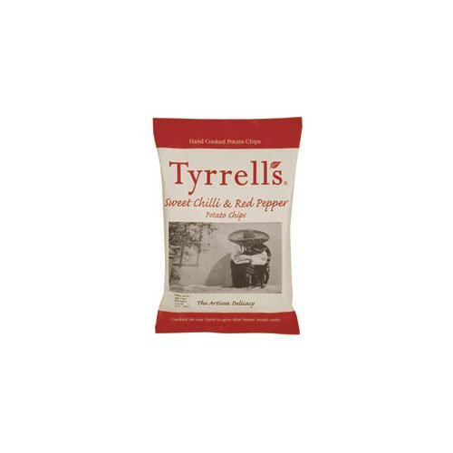 Tyrrell's Hand Fried Potato Chips, Sweet Chilli & Pepper, 5.29-Ounce Bags (Pack of 12)