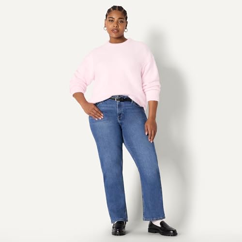 Amazon Essentials Women's Oversized-Fit Faux Mohair Crewneck Sweater, Pastel Lilac, Large - image 7