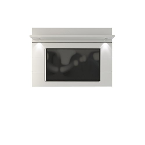 Manhattan Comfort -MC Cabrini Floating Wall TV Panel 2.2, 85.6" Wide, White Gloss