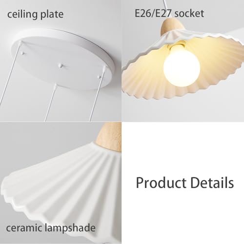 Lampe suspendue blanche ajustable pour éliminer les reflets dans la chambre - 5