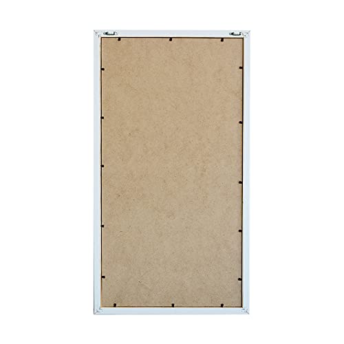 Kit com 2 Painéis para Fotos 10x15 com Paspatur Cartão com Vidro Decoração Parede (Branco)