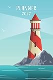 Planner 2022 Lighthouse: Annual planner and calendar for the year 2022 from January to December with monthly overview - organizer and timer for 1 year