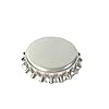 RUTICH 100 PCS Crown Bottle CaPs Decorative Bottle Cap Both Sideds Printed for Hair Bows, DIY Pendants or Craft ScraPbooks Silver… #1