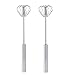 TOMYEUS Frusta da Cucina Whisk Acciaio AUSCITALE Set 2 PCS, Cucina a battitore di Uova a Portata Semi-Automatica da 10"/12" for cuocere la miscelazione di sbattere e mescolare Fruste per Cucinare