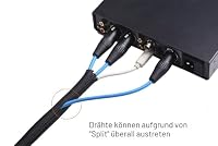 Alex Tech 19mm-3.1m selbstschließend Kabelschlauch gewebter Kabelmantel Kabelschutz zuschneidbar Schwarz Für TV Computer Heimkino Automobilkabel zu Hause und im Büro – Ansicht 3