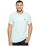  U.S. Polo Assn. Solid Cotton Pique Polo with Small Pony Aqua Light MD
