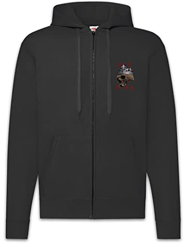 Sweat à capuche pour homme Urban Backwoods God Save The King en coton durable
