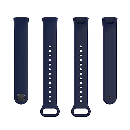 Image of Tiwkka for Redmi Smart Band Pro Breathable Silicone Material Strap for Men & Women Silicone Waterproof Replacement Watch Straps (NavyBlue & Black)