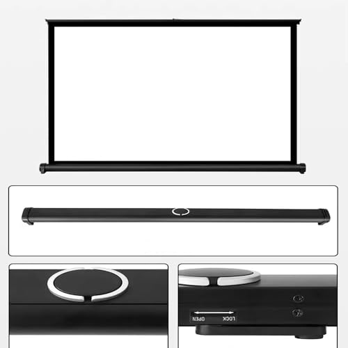 Pantalla portátil manual de proyector 50 pulgadas 16:9 miniatura 2
