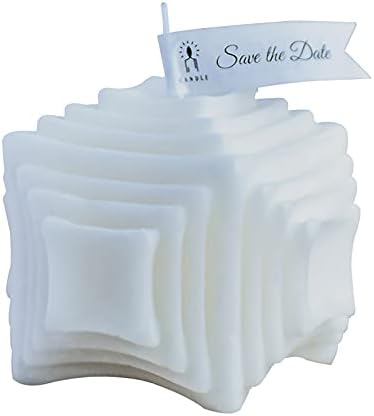ZeYing Handmade Aesthetic Scented Candle Uniquely Shaped Cube Wax Candles Gift for Women for Home Der, Bedroom, Bathroom, Velas Aromaticas Candle Wedding Gift (White)