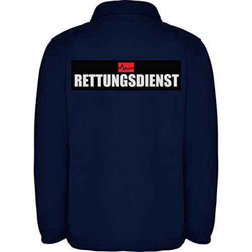 Rettungsdienst Herren Fleece Jacke Jacket Pullover Full Zip L17 navy blue (L)