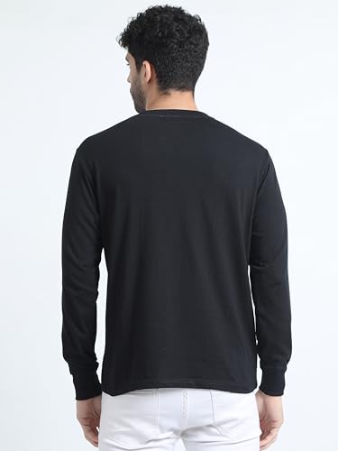 Image of OFFENDERS Mens Exclusive Graphic Printed Round Neck Full Sleeve Premium Tshirt 100% Cotton (Pack of 1)