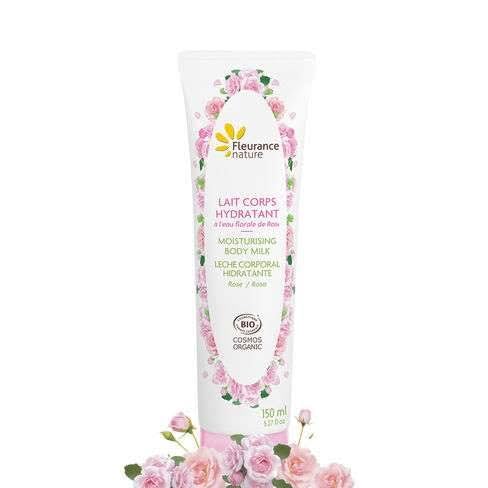 Leche hidratante corporal de rosa Fleurance Nature pack de 2 botes de 150ml para el cuidado diario