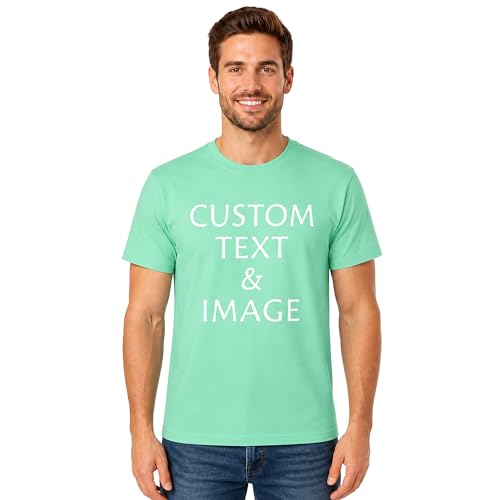 Custom T Shirts for Men Women Personalized Photo Text Logo