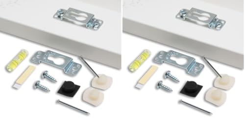 Image of Fletcher Picture Perfect No-Wire Hanging Kit | Keeps Frames Level with Flush Mount Hardware for Wall Art, Mirrors & Signs | Supports up to 50lbs. | Pack of 10 Kits