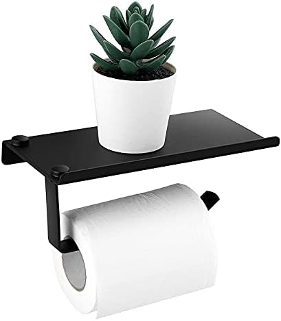 Toilet Punch-Free Paper Holder Can Put Cell Phone Plants Mobile Debris Rack Platform Bathroom Storage image 4