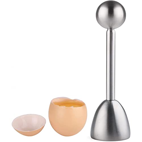 Stainless Steel Egg Cutter Topper for Hard & Soft Boiled Eggs - Shell Separator for Kitchen Tool
