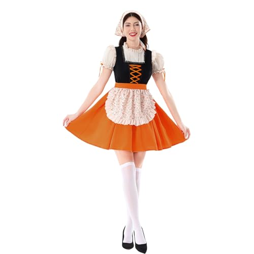 Costume dirndl complet femme parfait pour fêter l'Oktoberfest avec style