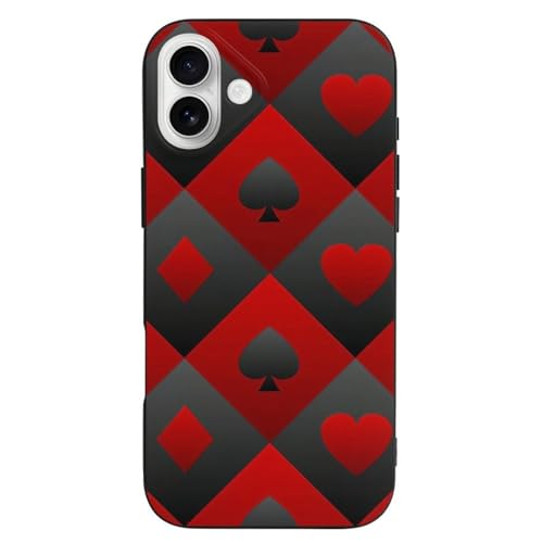 �g�����v�̐}�` �Ԃƍ� for iPhone 16 Plus�p �P�[�X TPU�� �ϏՌ� ���h�~ ���΂ݖh�~ �����x�J�b�g ���^�y�� �A�E�g�h�A ����p
