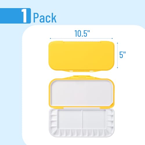Image of Mr. Pen- Airtight Watercolor Palette with Lid, 18 Wells & 2 Mixing Areas | Lightweight Sealing Paint Palette for Travel, Painting, Watercolor Mixing, Art Class and Studio Use