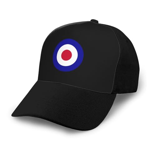 Round British RAF Royal Air Force Unisex Classic Adjustable Curved Brim Baseball Cap, Trucker Hat
