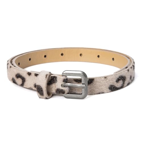 Girls' Leopard Print Faux Leather Belt – Fashion Belt for Kids, Teens, & Women – Trendy Animal Print Accessory