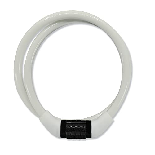 Crazy Safety White Children's Bike Lock, White and Black