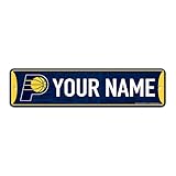 Rico Industries NBA Basketball Indiana Pacers Primary Personalized Metal Street Sign 4