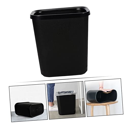 Magiclulu basurero plástico rectangular compacto negro miniatura 6