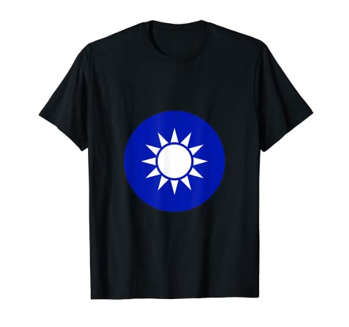 Bandera de Taiwán - Cielo azul con un emblema de sol blanco Camiseta