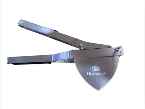 Duracook Stainless Steel Potato Ricer with Ergonomic Grip Handles for Effortless Cooking