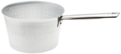 Ollas Agnelli Colador cónicos con Mango y el Gancho de Aluminio Tubular de Acero Inoxidable, 3.4 litros, Plata