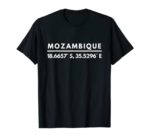 Fans du Mozambique Latitude and Longitude Mozambique T-Shirt