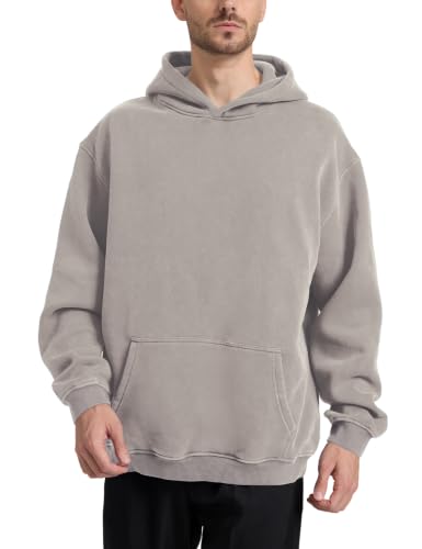 Image of Hatant Oversized Hoodie Sweatshirts for Men Couples Heavyweight Hoodies Pullover Vintage Mens Acid Wash Sweaters Clothes 2026