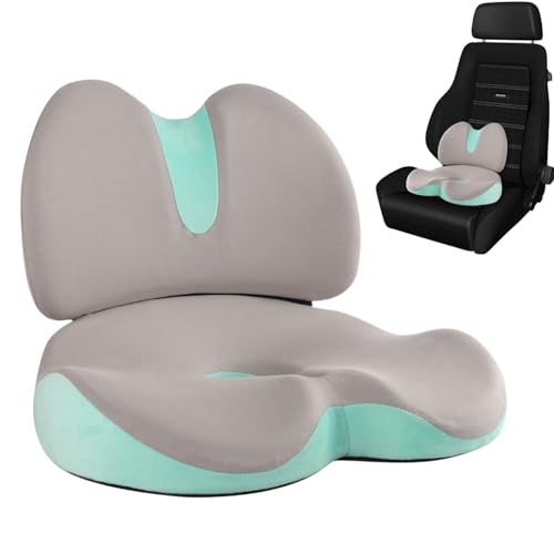 Almohada de apoyo lumbar para coche, cojín para silla de escritorio - Cojín de asiento con respaldo,Cojín ergonómico para silla, almohada de coche para asiento de conducción, almohadas para sentarse e